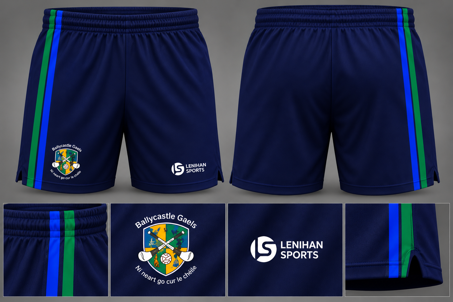 Ballycastle Gaels Navy Shorts (Juvenile)