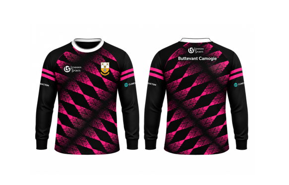 Buttevant Camogie Club Warm Up Top Pink (Juvenile)